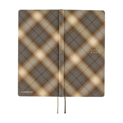 Hobonichi Planner Weeks 2026 ENG Shirt Fabric: Foggy Plaid