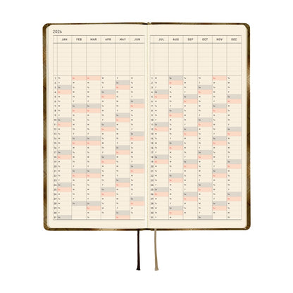 Hobonichi Planner Weeks 2026 ENG Shirt Fabric: Foggy Plaid