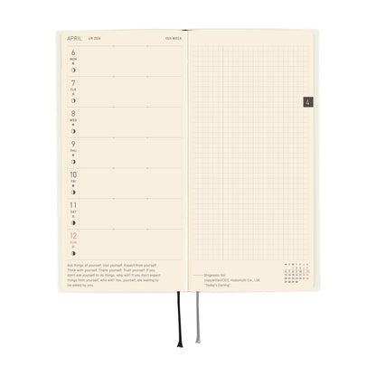 Hobonichi Planner Weeks 2026 ENG White Line