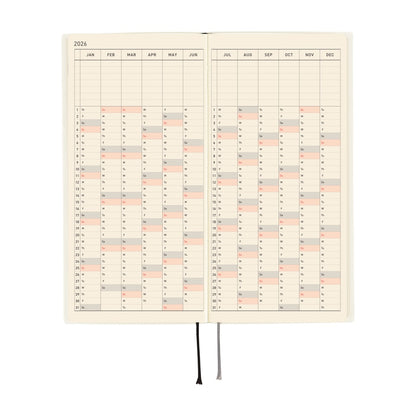 Hobonichi Planner Weeks 2026 ENG White Line