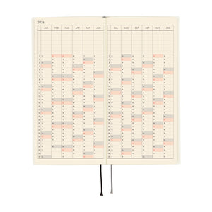 Hobonichi Planner Weeks 2026 ENG White Line