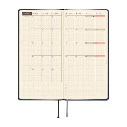 Hobonichi 2027 Planner Weeks ENG Colors: Midnight Blue