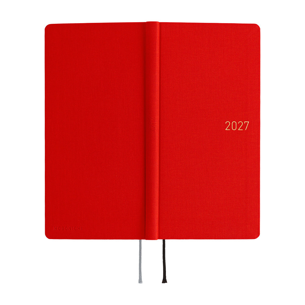 Hobonichi 2027 Planner Weeks ENG Colors: Poppy Red