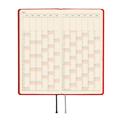 Hobonichi 2027 Planner Weeks ENG Colors: Poppy Red