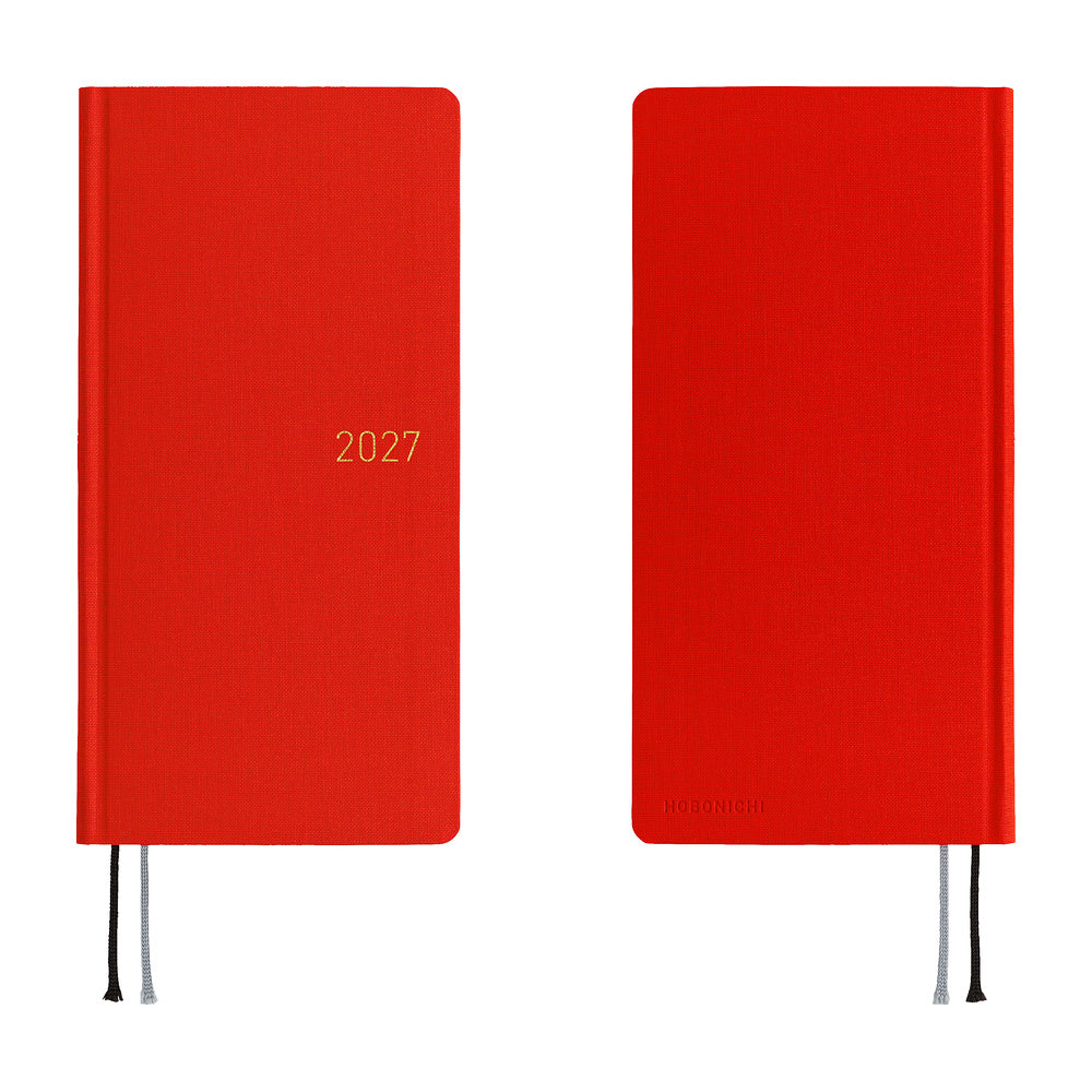 Hobonichi 2027 Planner Weeks ENG Colors: Poppy Red