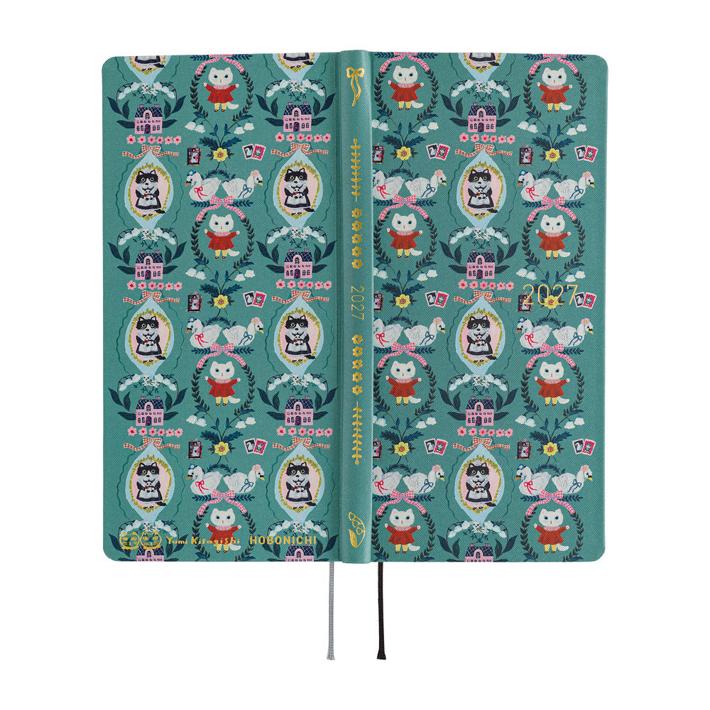 Hobonichi 2027 Planner Weeks ENG Yumi Kitagishi: White Cat Wallpaper