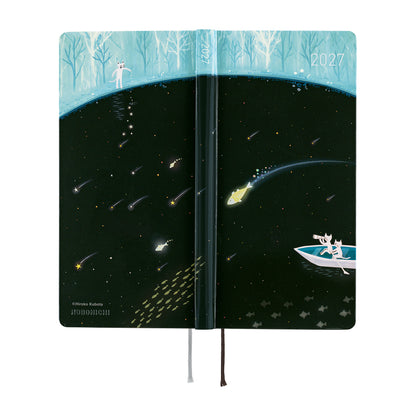 Hobonichi 2027 Planner Weeks ENG Hiroko Kubota: Meteor Shower in the Light Blue Forest