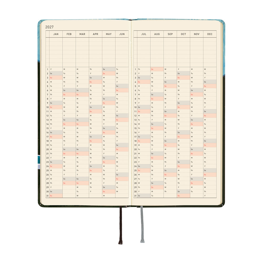 Hobonichi 2027 Planner Weeks ENG Hiroko Kubota: Meteor Shower in the Light Blue Forest