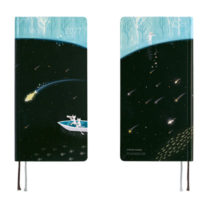 Hobonichi 2027 Planner Weeks ENG Hiroko Kubota: Meteor Shower in the Light Blue Forest