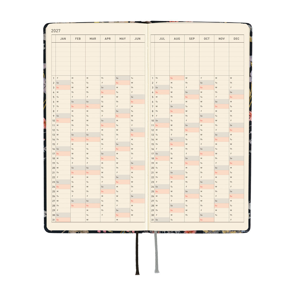 Hobonichi 2027 Planner Weeks ENG Liberty Fabrics: Floral Remedy