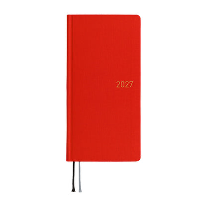 Hobonichi 2027 Planner Weeks MEGA ENG Colors: Poppy Red