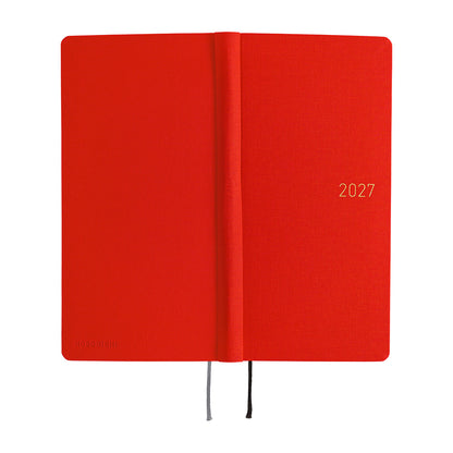 Hobonichi 2027 Planner Weeks MEGA ENG Colors: Poppy Red