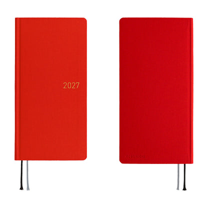 Hobonichi 2027 Planner Weeks MEGA ENG Colors: Poppy Red