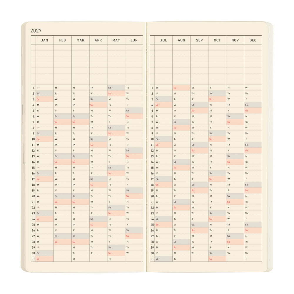 Hobonichi 2027 Planner Weeks MEGA ENG Sneaker: Lime Green
