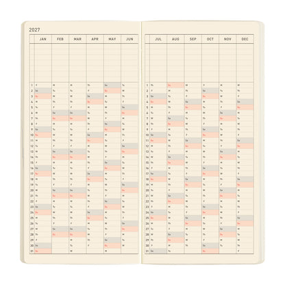 Hobonichi 2027 Planner Weeks MEGA ENG Sneaker: Mandarin Orange