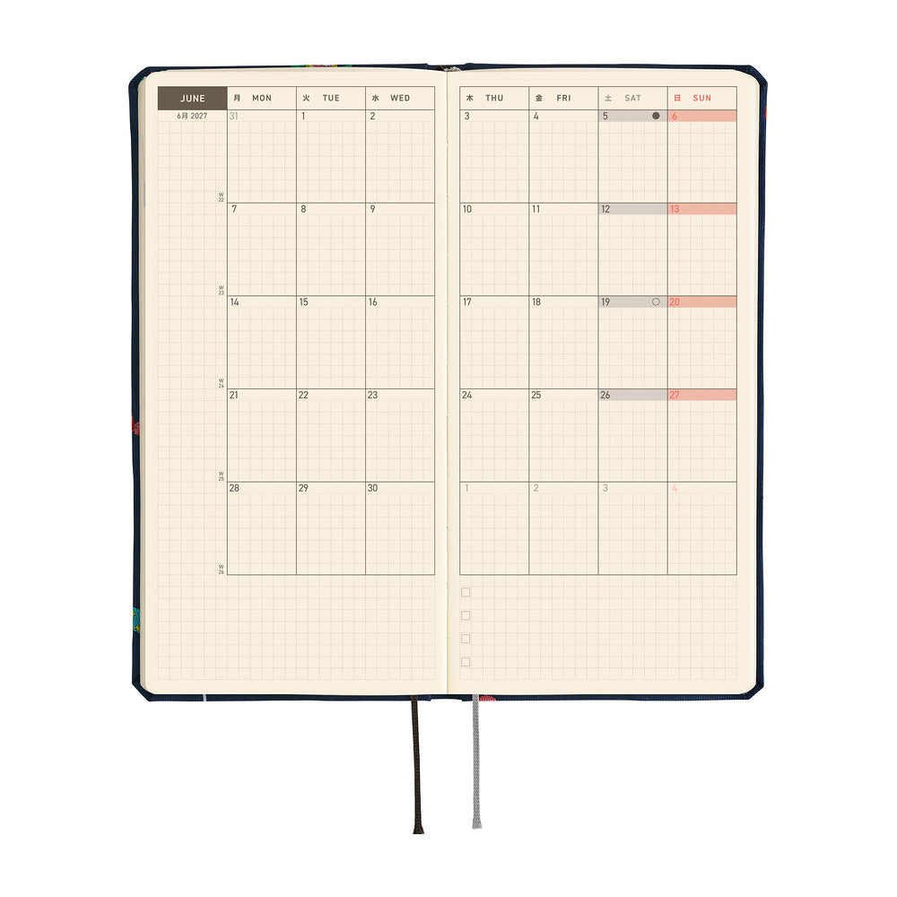 Hobonichi 2027 Planner Weeks MEGA ENG Bow & Tie: Candy Dream