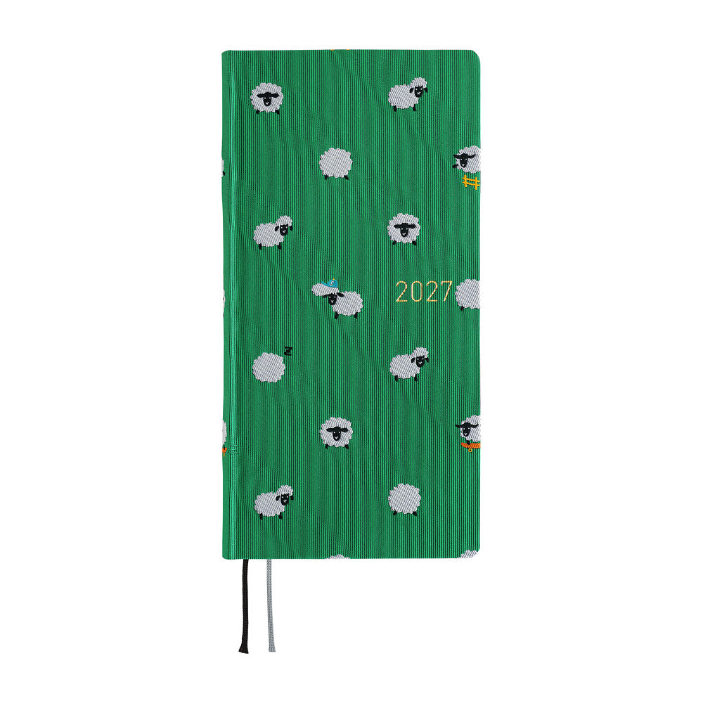 Hobonichi 2027 Planner Weeks MEGA ENG Bow & Tie: Sheep Sheep Sheep