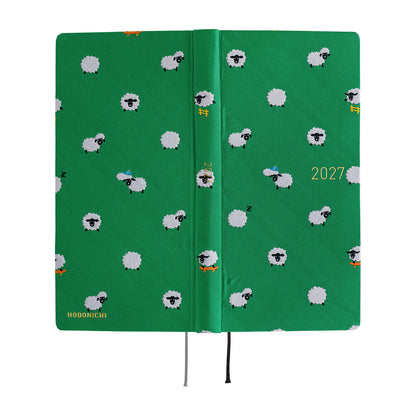Hobonichi 2027 Planner Weeks MEGA ENG Bow & Tie: Sheep Sheep Sheep