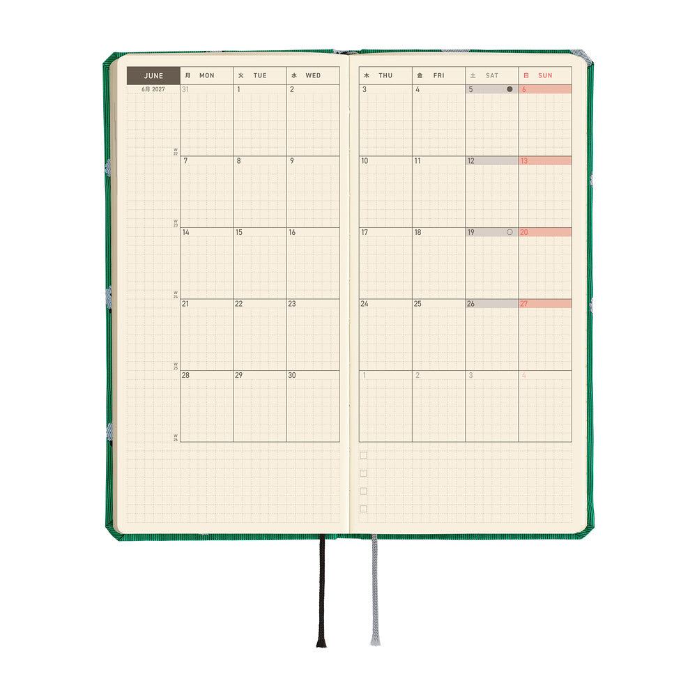 Hobonichi 2027 Planner Weeks MEGA ENG Bow & Tie: Sheep Sheep Sheep