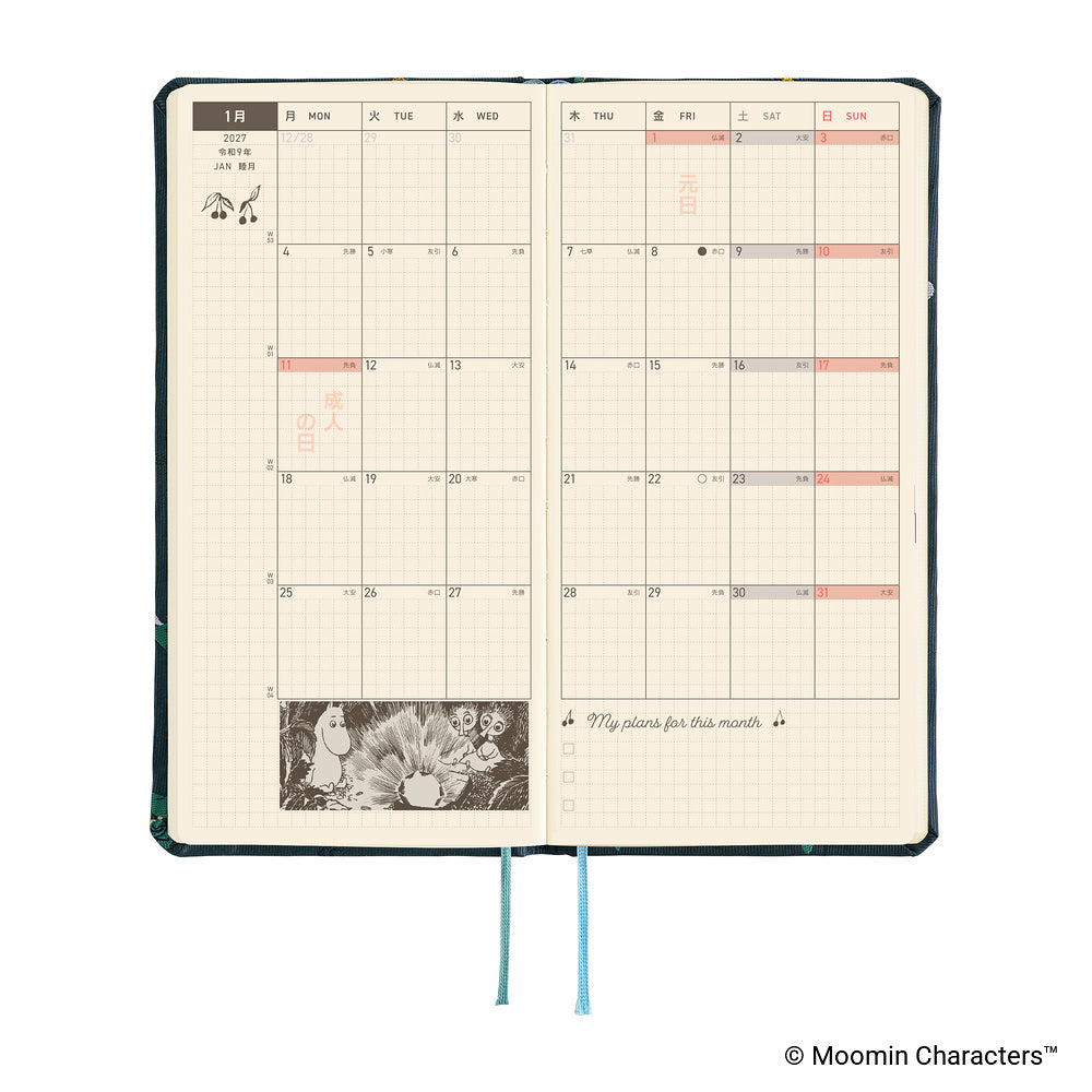 Hobonichi 2027 Planner Weeks JPN Moomin: A Day in the Life of Snufkin