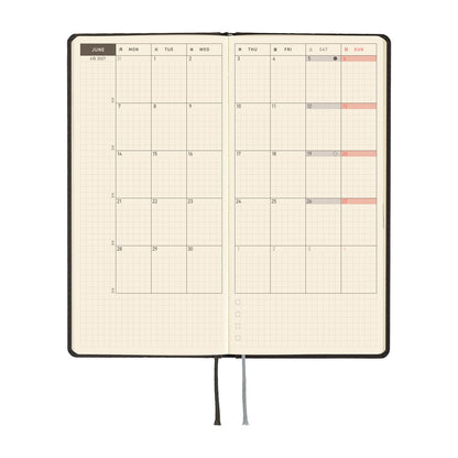 Hobonichi 2027 Planner Weeks ENG Paper Series: Black Argyle