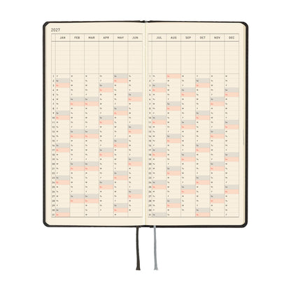 Hobonichi 2027 Planner Weeks ENG Paper Series: Black Argyle