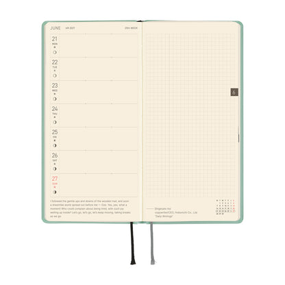 Hobonichi 2027 Planner Weeks ENG Paper Series: Frosty Jade