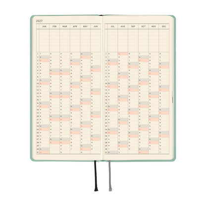 Hobonichi 2027 Planner Weeks ENG Paper Series: Frosty Jade
