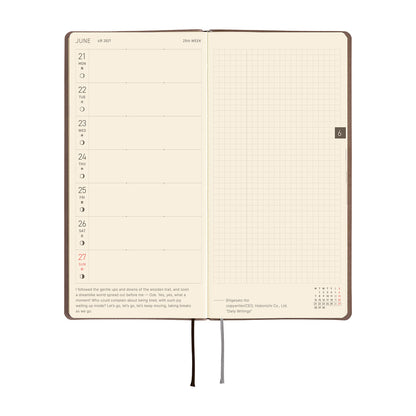 Hobonichi 2027 Planner Weeks ENG Smooth: Café au Lait