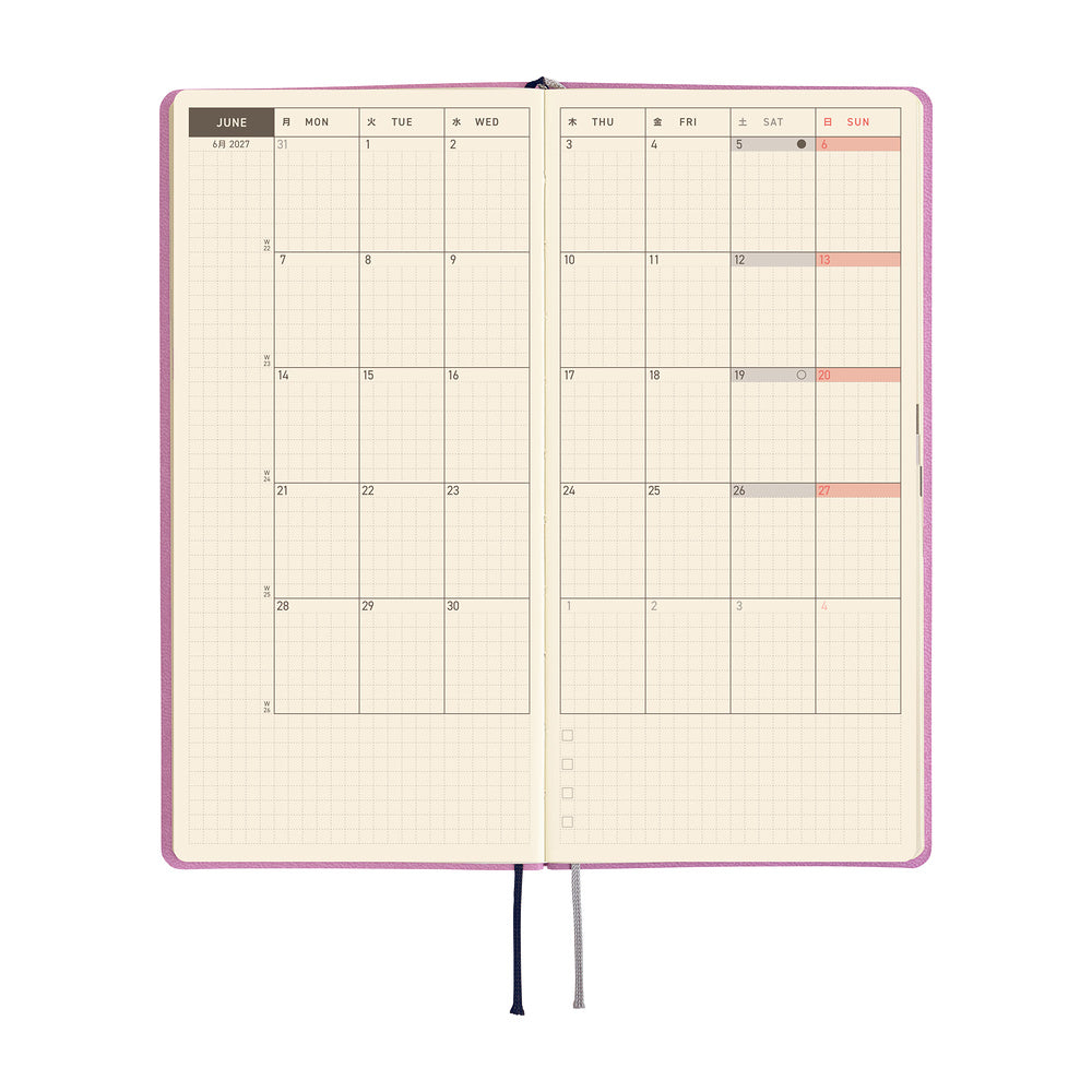Hobonichi 2027 Planner Weeks ENG Smooth: Lavender Milk