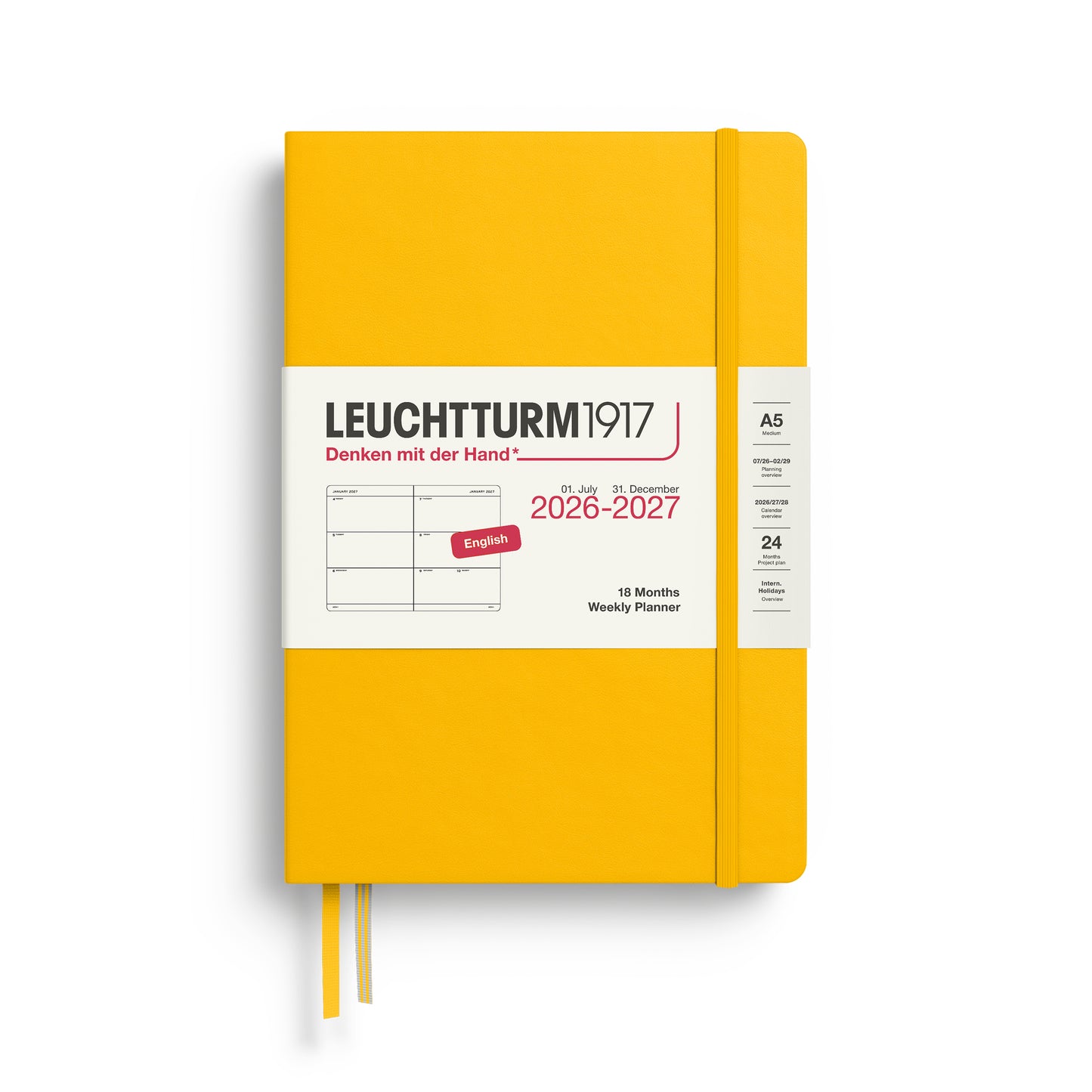Leuchtturm 2026-2027 18M Weekly Planner A5 Hardcover