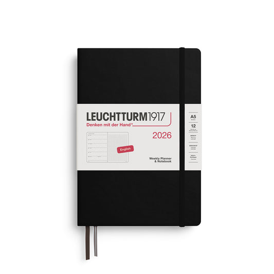 Leuchtturm 2026 Weekly Planner & Notebook Dotted Hardcover A5