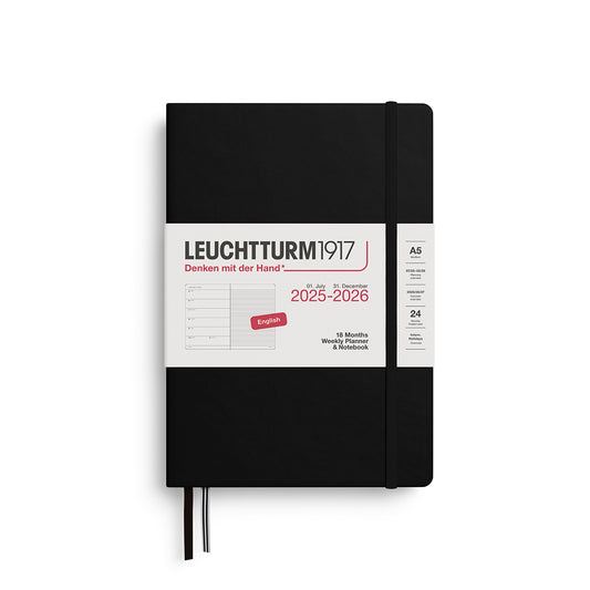 Leuchtturm 2025-2026 18M Weekly Planner & Notebook A5 Hardcover