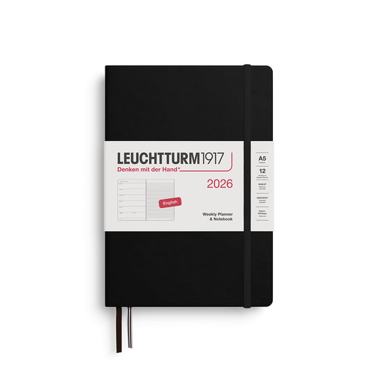 Leuchtturm 2026 Weekly Planner & Notebook Hardcover A5