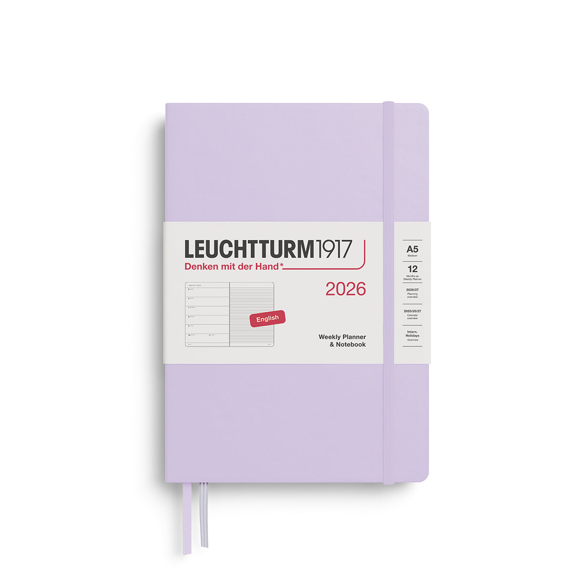 Leuchtturm 2026 Weekly Planner & Notebook Hardcover A5