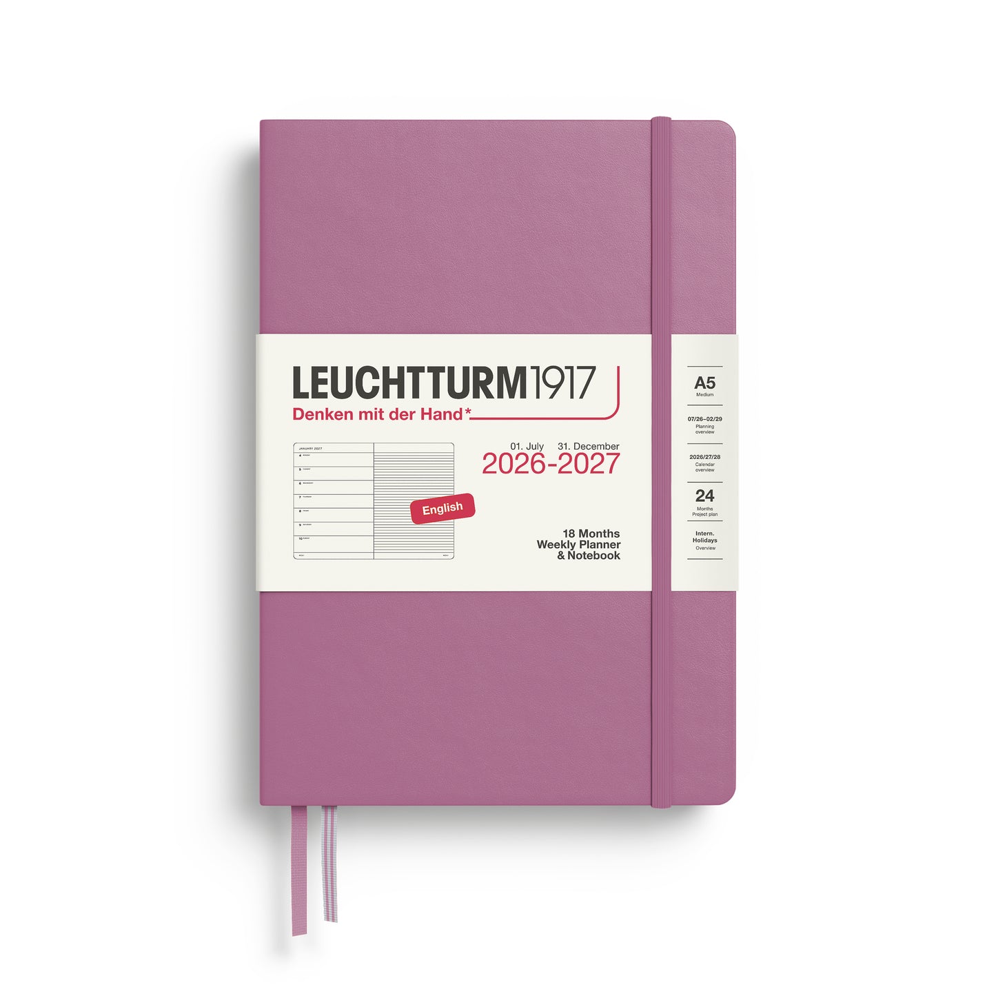 Leuchtturm 2026-2027 18M Weekly Planner & Notebook A5 Hardcover