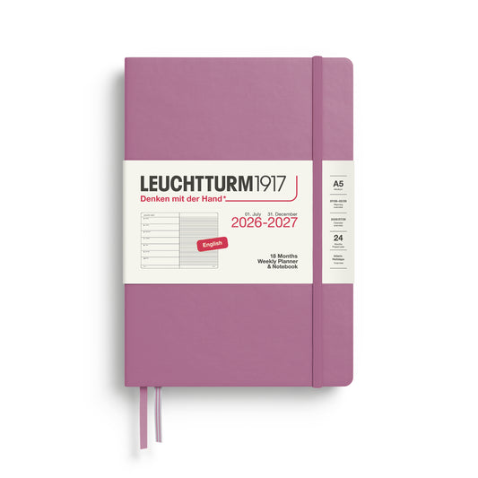 Leuchtturm 2026-2027 18M Weekly Planner & Notebook A5 Hardcover