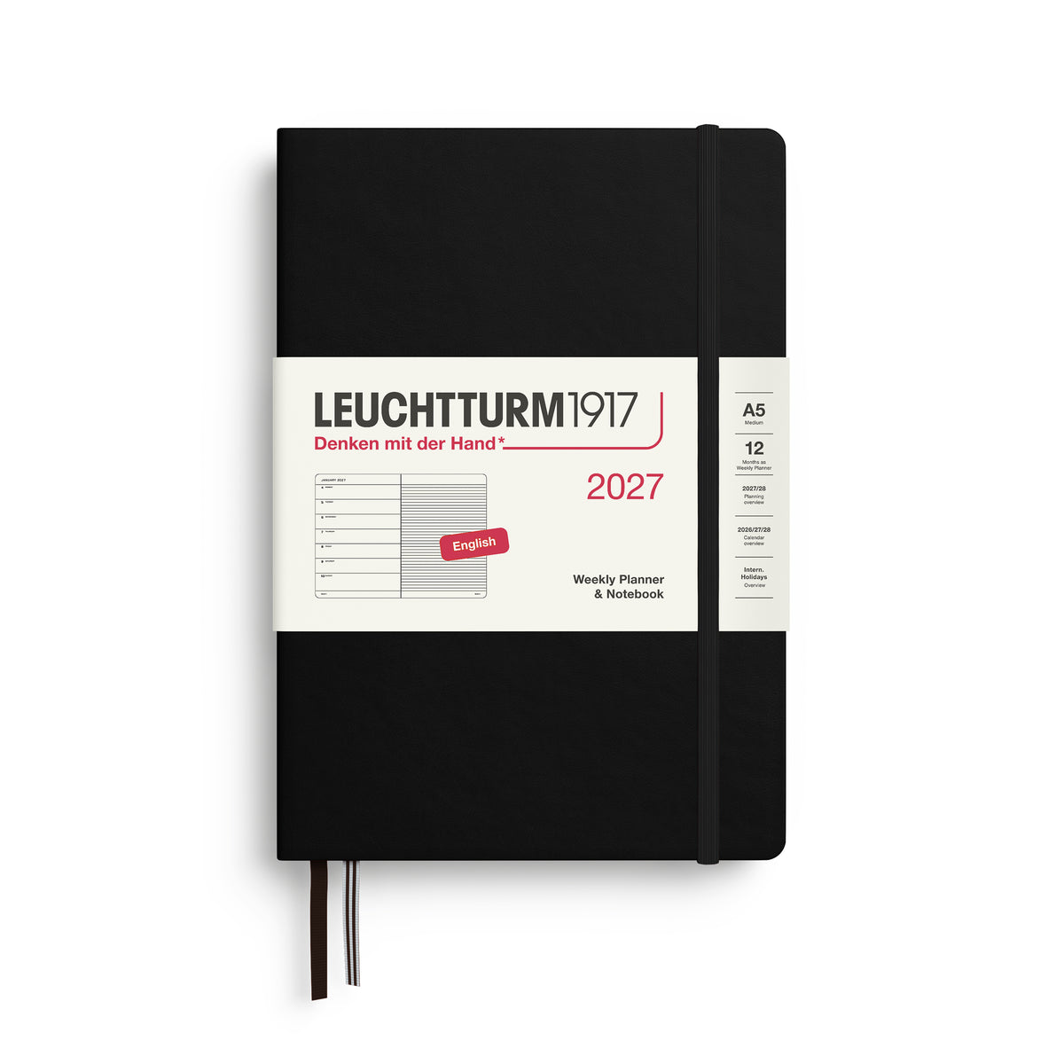 Leuchtturm 2027 Weekly Planner & Notebook Medium A5