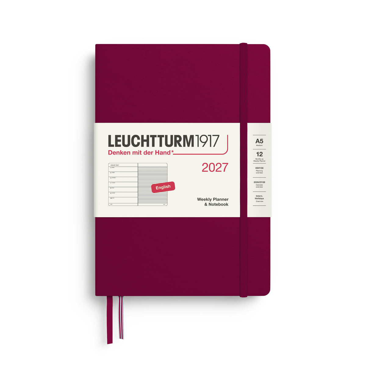 Leuchtturm 2027 Weekly Planner & Notebook Medium A5