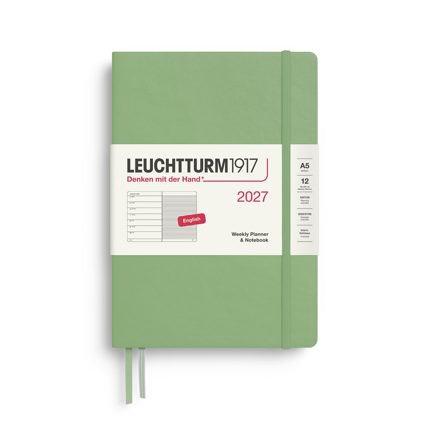 Leuchtturm 2027 Weekly Planner & Notebook Medium A5