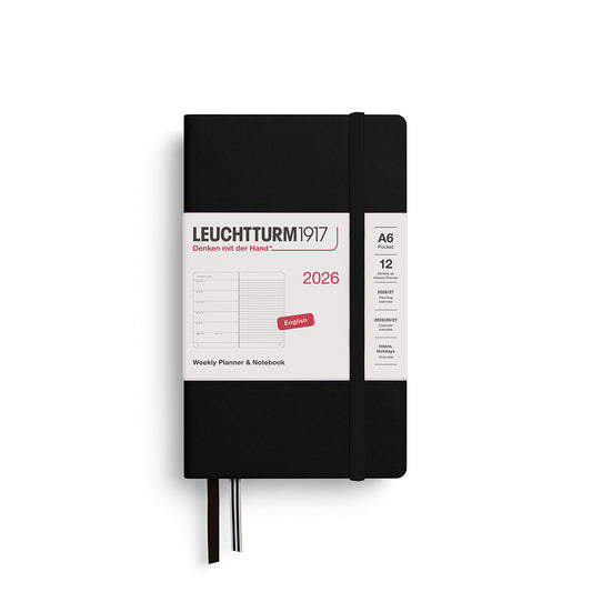 Leuchtturm 2026 Weekly Planner & Notebook Hardcover A6
