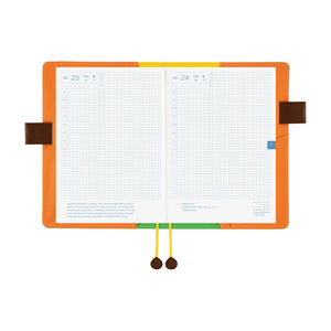 Hobonichi A5 Cover 100%ORANGE: Where’s the Squirrel Going