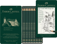 Load image into Gallery viewer, Faber-Castell Castell 9000 Pencils Design Set, Tin of 12
