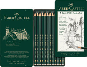 Faber-Castell Castell 9000 Pencils Design Set, Tin of 12