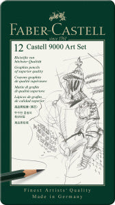 Faber-Castell Castell 9000 Pencils Art Set, Tin of 12