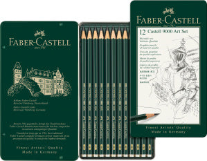 Faber-Castell Castell 9000 Pencils Art Set, Tin of 12
