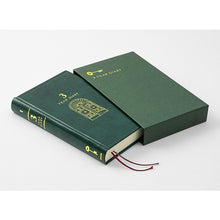 Load image into Gallery viewer, Midori 3 Year Diary Gate Recycled Leather Green

