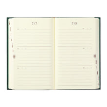 Load image into Gallery viewer, Midori 3 Year Diary Gate Recycled Leather Green
