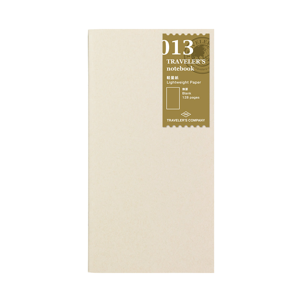 013 TRAVELER'S notebook Refill Lightweight Blank Paper