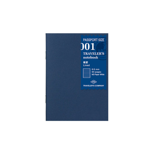 001 TRAVELER'S Passport notebook Refill Lined